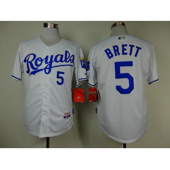 Kansas City Royals #5 George Brett White Jersey