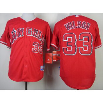 LA Angels of Anaheim #33 C.J. Wilson Red Jersey