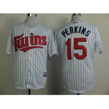 Minnesota Twins #15 Glen Perkins White Jersey