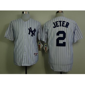 New York Yankees #2 Derek Jeter Name White Jersey
