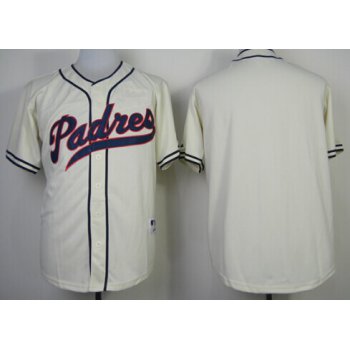San Diego Padres Blank 1948 Cream Jersey