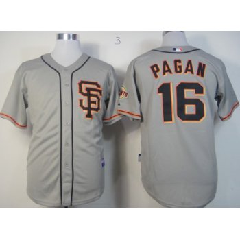 San Francisco Giants #16 Angel Pagan Gray SF Edition Jersey