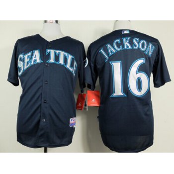 Seattle Mariners #16 Austin Jackson 2014 Navy Blue Jersey