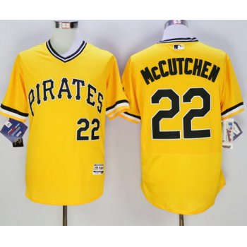 Men's Pittsburgh Pirates #22 Andrew McCutchen Yellow Flexbase 2016 MLB Player Jersey