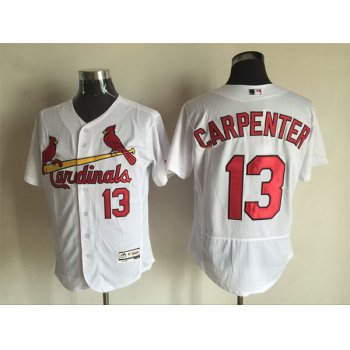 Men's St. Louis Cardinals #13 Matt Carpenter White 2016 Flexbase Majestic Baseball Jersey