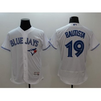 Men's Toronto Blue Jays #19 Jose Bautista White Flexbase 2016 MLB Player Jersey