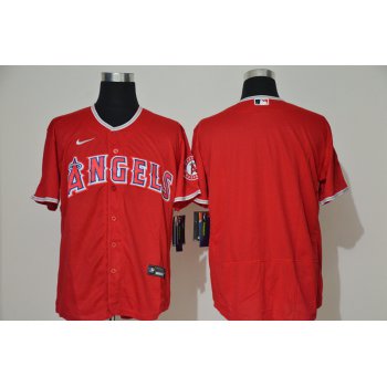 Men's Los Angeles Angels Blank Red Stitched MLB Flex Base Nike Jersey