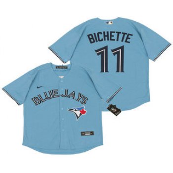 Men's Toronto Blue Jays #11 Bo Bichette Light Blue Stitched MLB Cool Base Nike Jersey