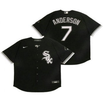 Men's Chicago White Sox #7 Tim Anderson Black Stitched MLB Flex Base Nike Jersey
