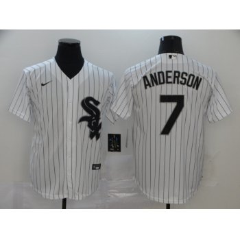 Men's Chicago White Sox #7 Tim Anderson White Stitched MLB Cool Base Nike Jersey