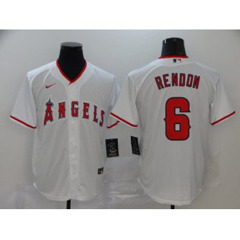 Men's Los Angeles Angels #6 Anthony Rendon White Stitched MLB Cool Base Nike Jersey