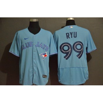 Men's Toronto Blue Jays #99 Hyun-Jin Ryu Blue Stitched MLB Flex Base Nike Jersey