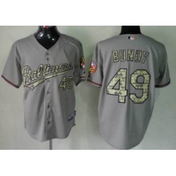 Baltimore Orioles #49 Dylan Bundy Gray With Camo Jersey