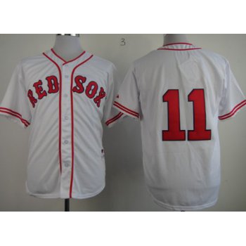 Boston Red Sox #11 Clay Buchholz 1936 White Jersey