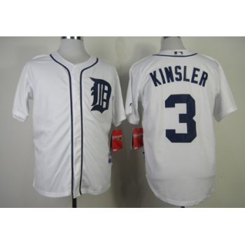Detroit Tigers #3 Ian Kinsler White Jersey