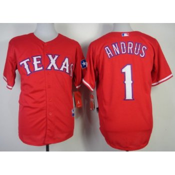 Texas Rangers #1 Elvis Andrus 2014 Red Jersey