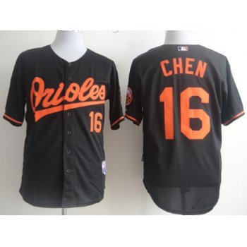 Baltimore Orioles #16 Wei-Yin Chen Black Jersey