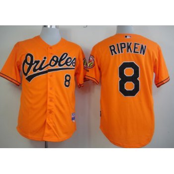 Baltimore Orioles #8 Cal Ripken Orange Cool Base Jersey