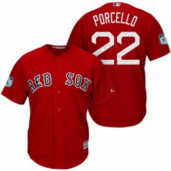 Men's Boston Red Sox #22 Rick Porcello Red 2017 Spring Training Stitched MLB Majestic Cool Base Jersey