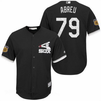 Men's Chicago White Sox #79 Jose Abreu Black 2017 Spring Training Stitched MLB Majestic Cool Base Jersey