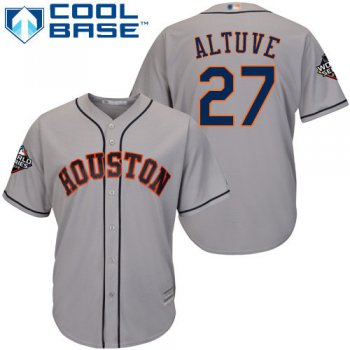 Astros #27 Jose Altuve Grey New Cool Base 2019 World Series Bound Stitched Baseball Jersey