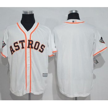 Astros Blank White New Cool Base 2019 World Series Bound Stitched Baseball Jersey