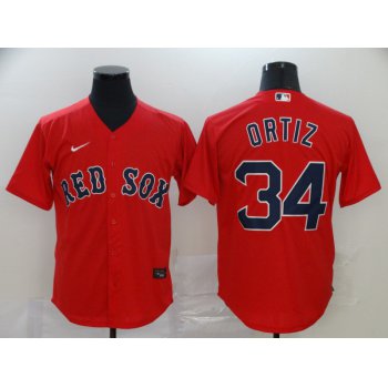 Men's Boston Red Sox #34 David Ortiz Red Stitched MLB Cool Base Nike Jersey