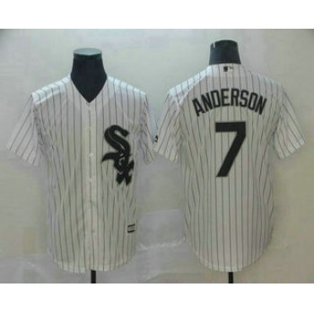 Men's Chicago White Sox #7 Tim Anderson White Stitched MLB Cool Base Jersey