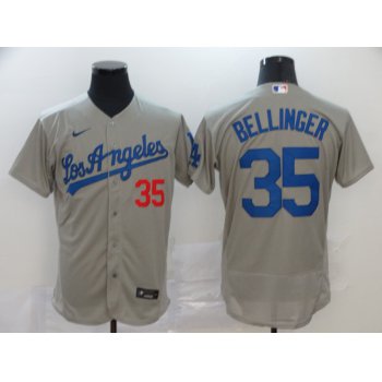 Men's Los Angeles Dodgers #35 Cody Bellinger Gray Stitched MLB Flex Base Nike Jersey