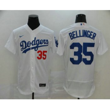 Men's Los Angeles Dodgers #35 Cody Bellinger White Stitched MLB Flex Base Nike Jersey