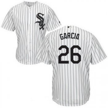 Men's Chicago White Sox #26 Avisail Garcia White Stitched MLB Majestic Cool Base Jersey