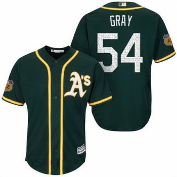 Men's Oakland Athletics #54 Sonny Gray Green 2017 Spring Training Stitched MLB Majestic Cool Base Jersey