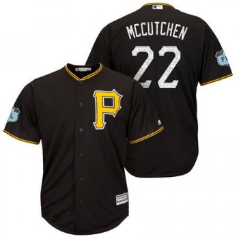 Men's Pittsburgh Pirates #22 Andrew McCutchen Black 2017 Spring Training Stitched MLB Majestic Cool Base Jersey