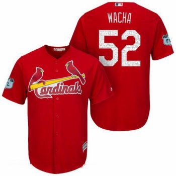 Men's St. Louis Cardinals #52 Michael Wacha Red 2017 Spring Training Stitched MLB Majestic Cool Base Jersey