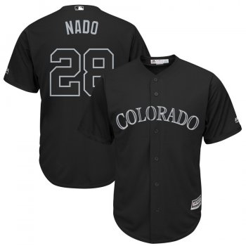 Men's Colorado Rockies 28 Nolan Arenado Nado Black 2019 Players' Weekend Player Jersey