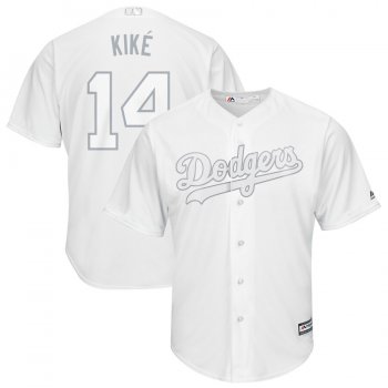 Men's Los Angeles Dodgers 14 Enrique Hernandez Kike White 2019 Players' Weekend Player Jersey