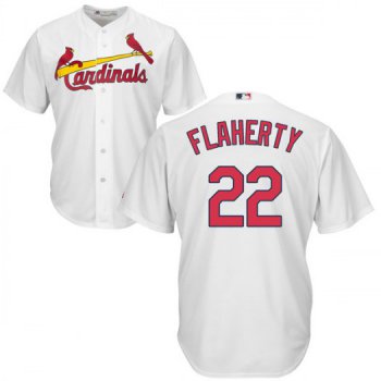 Men's St. Louis Cardinals #22 Jack Flaherty White Cool Base Home Jersey
