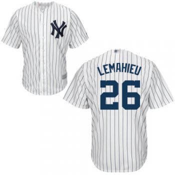 Yankees #26 DJ LeMahieu White Strip New Cool Base Stitched Baseball Jersey