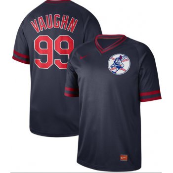 Indians #99 Ricky Vaughn Navy Authentic Cooperstown Collection Stitched Baseball Jersey