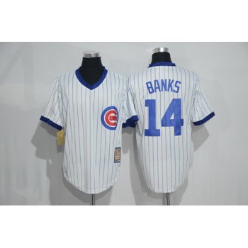 Men's Chicago Cubs #14 Ernie Banks Stitched MLB 1988 Majestic Cool Base Cooperstown Collection Player Jersey