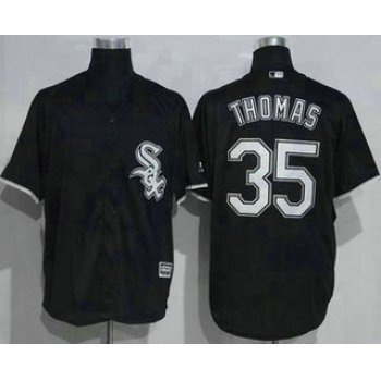 Men's Chicago White Sox #35 Frank Thomas Black New Cool Base Stitched MLB Jersey