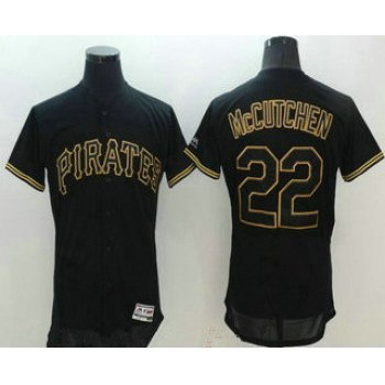 Men's Pittsburgh Pirates #22 Andrew McCutchen Lights Out Black Fashion Stitched MLB 2016 Majestic Flex Base Jersey