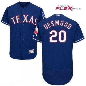 Men's Texas Rangers #20 Ian Desmond Royal Blue 2016 Flex Base Majestic Stitched MLB Jersey