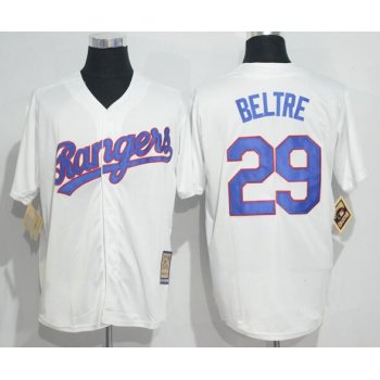 Men's Texas Rangers #29 Adrian Beltre White Home Stitched MLB Majestic Cool Base Cooperstown Collection Jersey