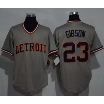 Tigers #23 Kirk Gibson Grey Cooperstown Throwback Stitched MLB Jersey