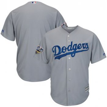 Men's Los Angeles Dodgers Majestic Gray 2018 World Series Cool Base Team Jersey