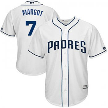 San Diego Padres 7 Manuel Margot White New Cool Base Stitched Baseball Jersey