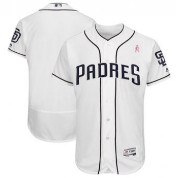Men's San Diego Padres Majestic White 2018 Mother's Day Home Flex Base Team Jersey