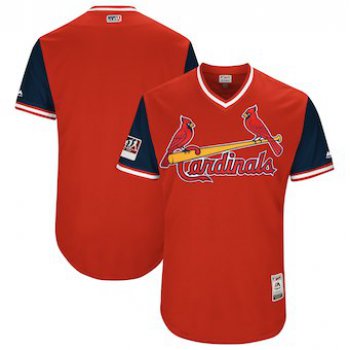 Men's St. Louis Cardinals Blank Majestic Red 2018 Players' Weekend Authentic Team Jersey