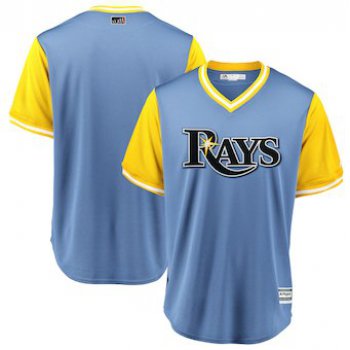 Men's Tampa Bay Rays Blank Majestic Light Blue 2018 Players' Weekend Team Cool Base Jersey